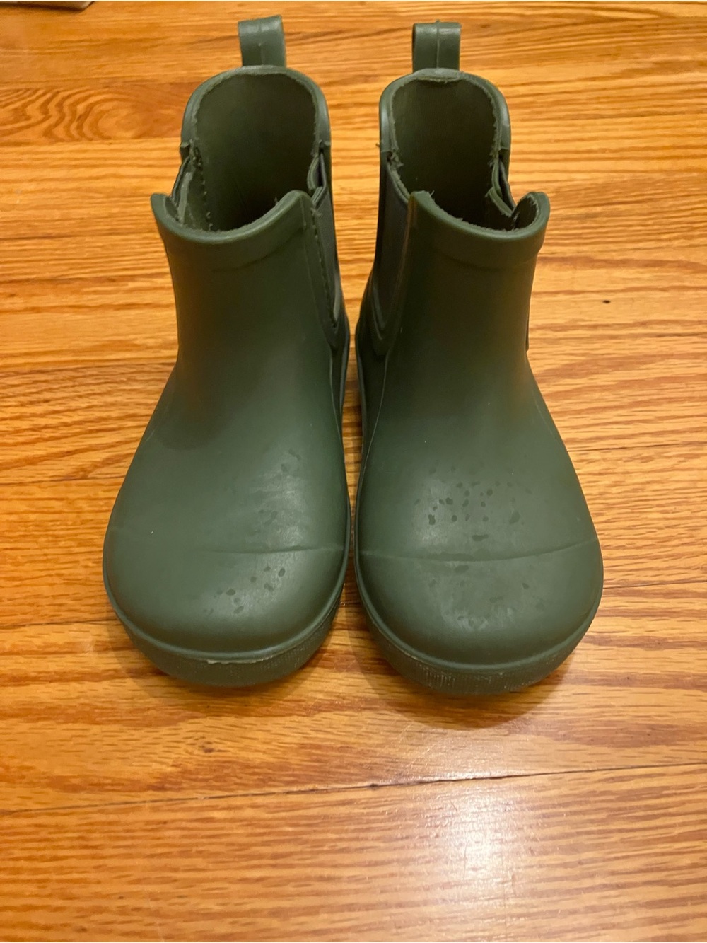 Kids Waterproof Ankle Rain Boots - Olive Green